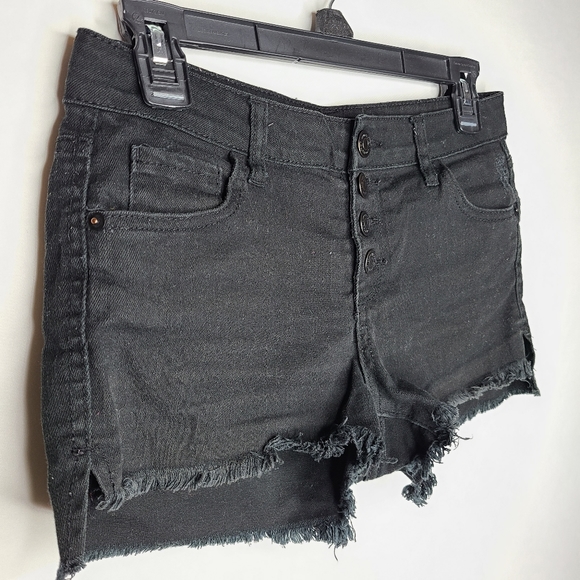 Blue Asphalt Black High Waist Shorts - Picture 5 of 5